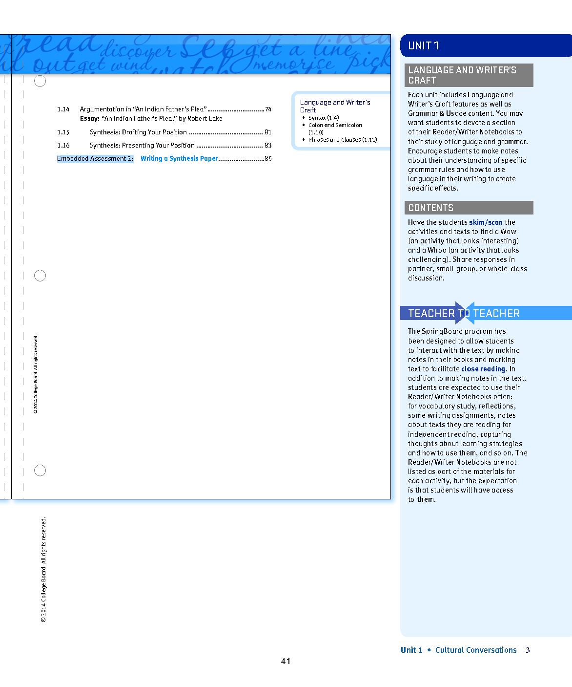 Springboard English Grade 11 Answer Key